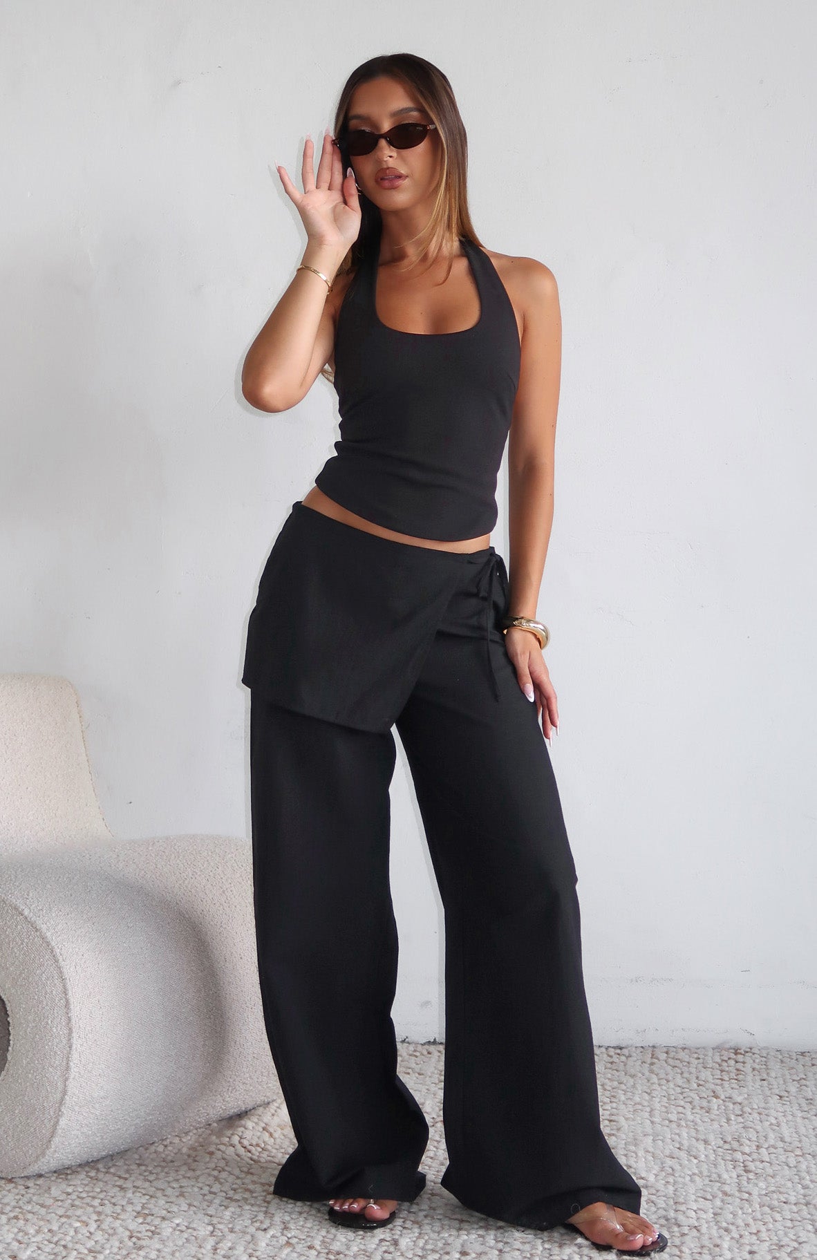 Off Beat Pants Black